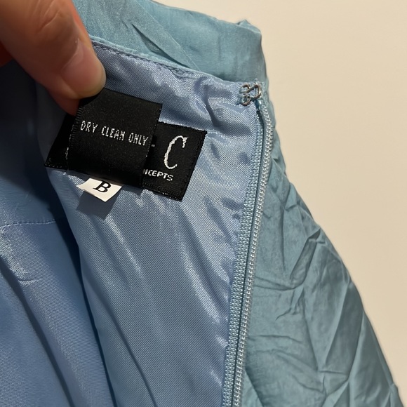 INC International Concepts 100% silk maxi dress - light blue - size 8 - Picture 5 of 8